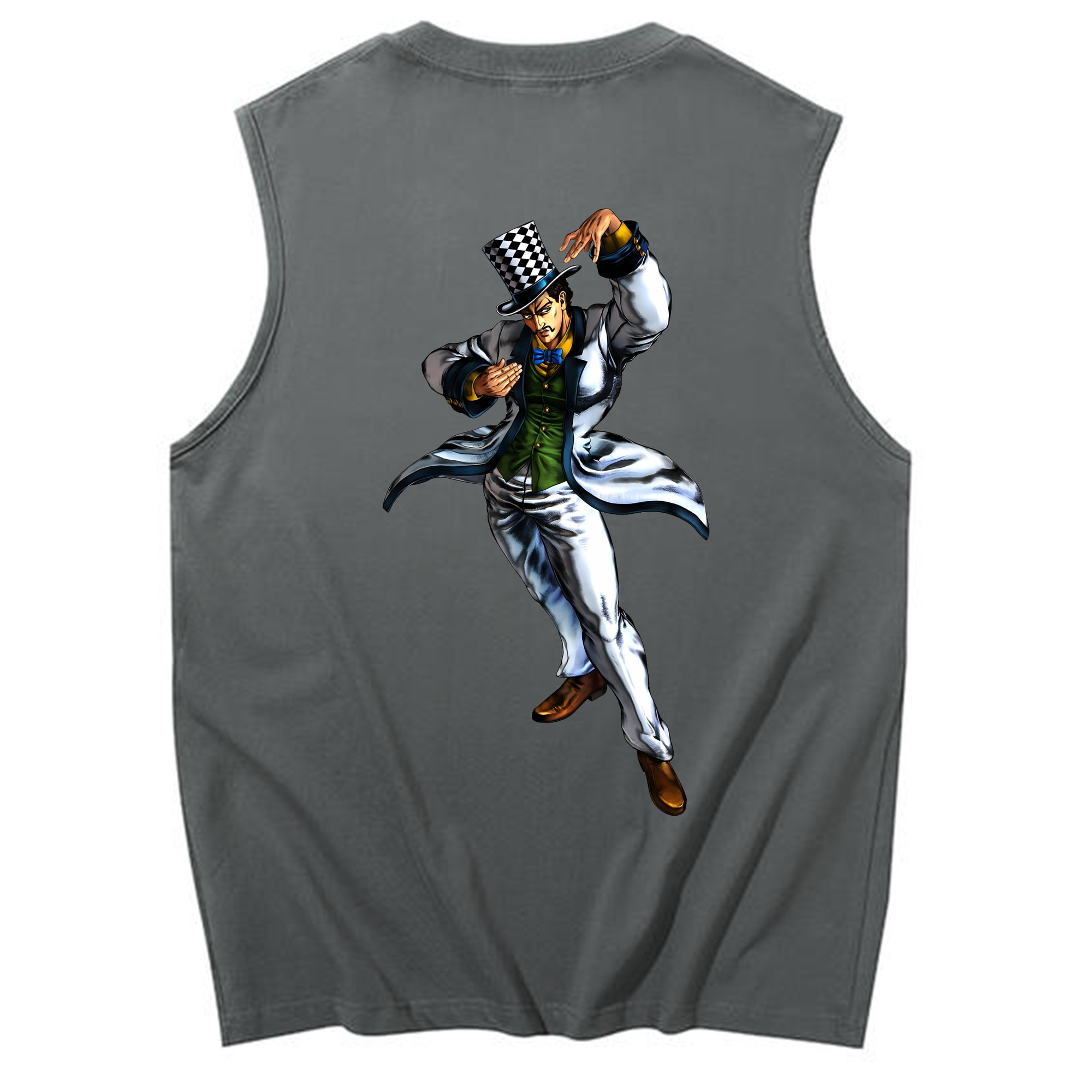 （画像用） ジョジョの奇妙な冒険 ウィル?アントニオ?ツェペリ JoJo's Bizarre Adventure Will Anthonio Zeppeli コットン100％タンクトップ（背面プリント）